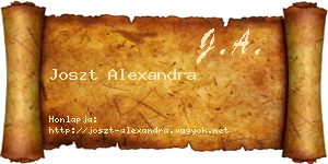 Joszt Alexandra névjegykártya